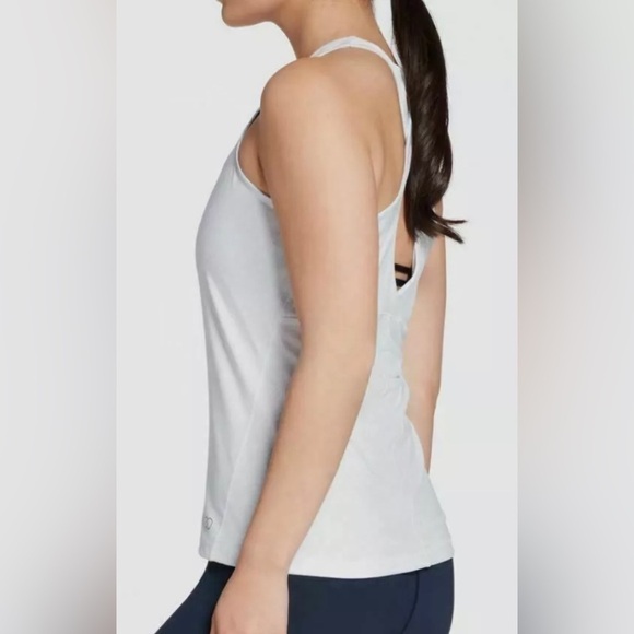 Calia Keyhole Back Tank in Texture Stamp Blue - Picture 1 of 9